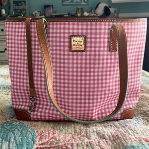 Dooney and Bourke Pink Gingham Shoulder Bag